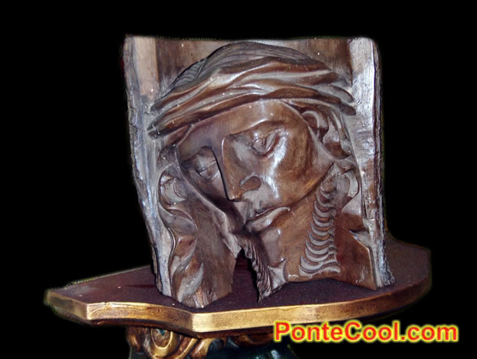Rostro de Cristo en madera 