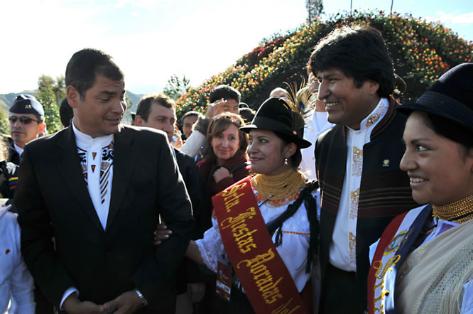 Con la reina de Cayambe