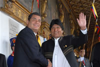 Rafael Correa y Evo Morales
