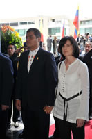 Rafael Correa y su esposa